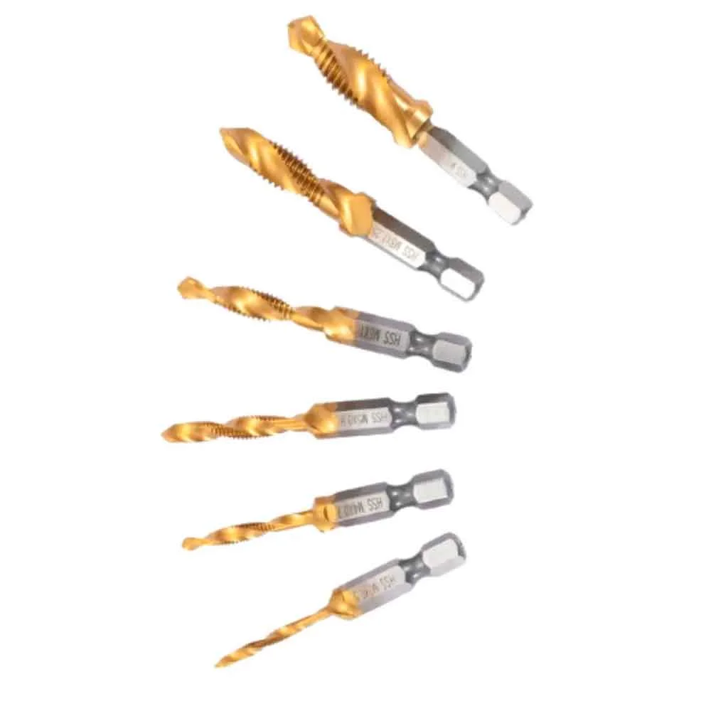 Jogo Broca Macho C/Titanio M3 A M10 6 Pcs Rocast 